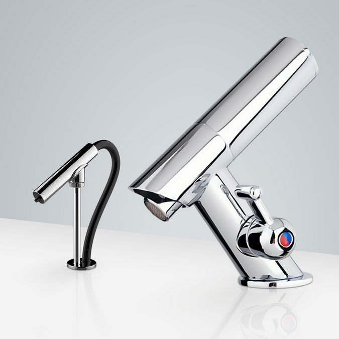 BathSelect Deauville Motion Sensor Faucet & Automatic Soap Dispenser for Restrooms in Chrome