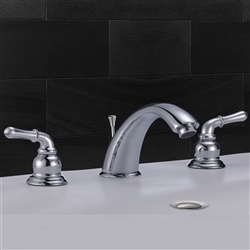 Lyon Dual Handle Solid Brass Bathroom Sink Faucet with Drain