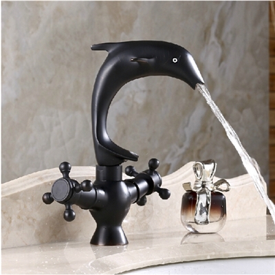 Perpignan Dolphin Shaped Bathroom Sink Faucet