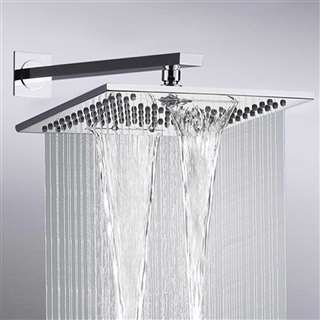 Hotel Naples Chrome Plated Bathroom Wall Mount Rainfall Shower Head