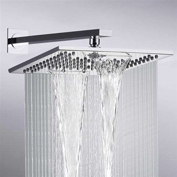 Hotel Naples Chrome Plated Bathroom Wall Mount Rainfall Shower Head