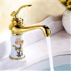 Mulhouse Single Handle Gold Finish Bathroom Sink Faucet