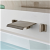 Brasília Double Handle Brushed Nickel Wall Mounted Bathtub Faucet.