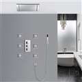 Rectangular Thermostatic Shower Set with 4 Inch Jet Body Massage