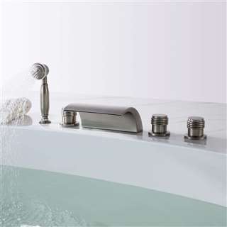 Naples Triple Handle Solid Brass Bathtub Faucet