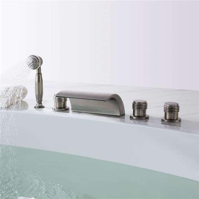 Naples Triple Handle Solid Brass Bathtub Faucet