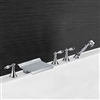 Lyon Triple Handle Solid Brass Bathtub Faucet