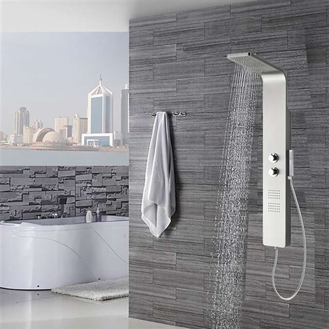 Vienna Thermostatic Bath Shower Panel with Faucet & Hand Shower