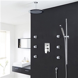 Verona Round Bathroom Shower Set with Rainfall Shower Head & Hand Shower