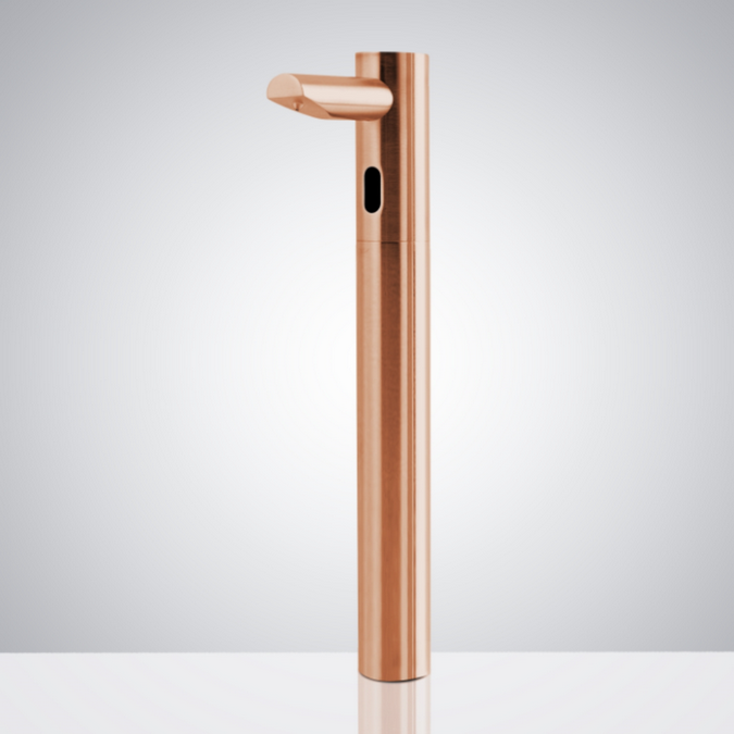 BathSelect Tall Contemporary Automatic Commercial Soap Dispenser in Rose Gold
