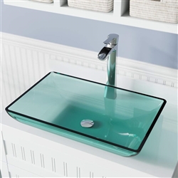 Florence Emerald Colored Glass Vessel Bathroom Sink