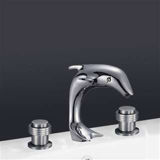 Florence Dolphin Shaped Dual Handle Bathroom Sink Faucet