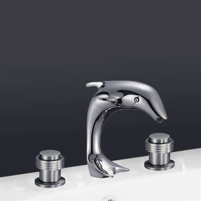Florence Dolphin Shaped Dual Handle Bathroom Sink Faucet