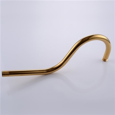 Amiens 14" Shower arm with Flange in Gold Finish