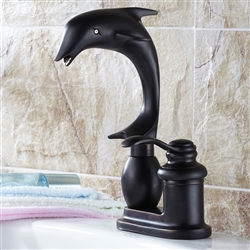 Versailles Dolphin Shaped Single Handle Bathroom Sink Faucet