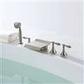 Amiens Triple Handle Solid Brass Bathtub Faucet