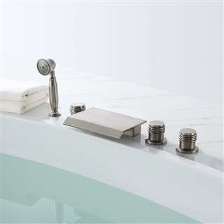 Colombes Triple Handle Solid Brass Bathtub Faucet