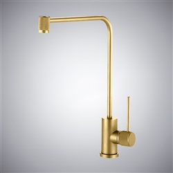 BathSelect Boucau Brushed Gold Brass Luxury Kitchen Faucet