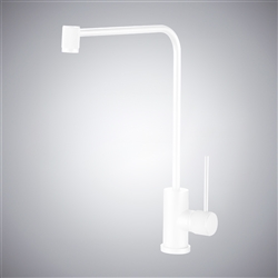 BathSelect Boucau Matte White Brass Luxury Kitchen Faucet