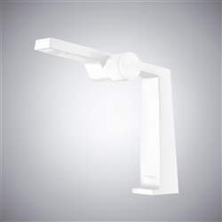 BathSelect Ampezzo Matte White Single Handle Hot and Cold Basin Faucet