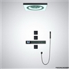 BathSelect Loja Matte Black Music Thermostatic LED Shower Set