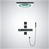 BathSelect Loja Matte Black Music Thermostatic LED Shower Set