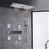BathSelect  Bormio Matte Black Thermostatic Music LED Shower System