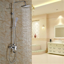 Genoa Wall Mount Chrome Shower Set with Hand Shower and Faucet