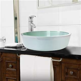 Milan Tempered Glass Vessel Bathroom Sink