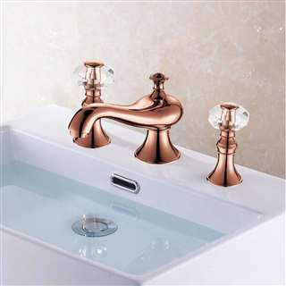 Metz Rose Gold Lavatory Sink Faucet