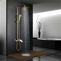 Nanterre Solid Brass Luxurious Exposed Gold Bathroom Shower Set