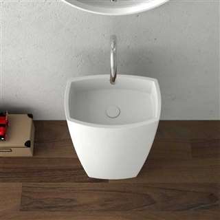 Roman Freestanding Hotel Oval Bathroom Sink