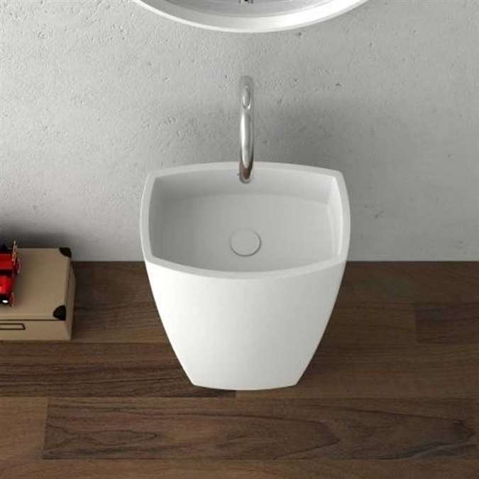 Roman Freestanding Hotel Oval Bathroom Sink