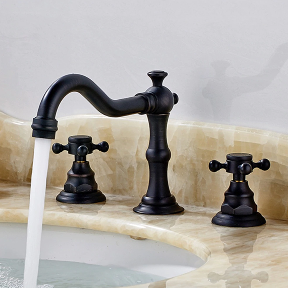 Best Selection the Lyon Oil Rubbed Bronze Bathroom Sink Faucet At  BathSelect | Elite Oil Rubbed Bronze Bathroom Vessel Sink Faucet | Lyon  Stainless Steel Silverware | Oil Rubbed Bronze Console Sink