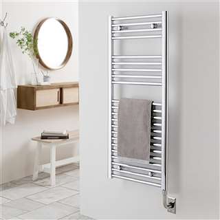 BathSelect Stainless Steel Electric Bar Towel Warmer In Chrome Finish