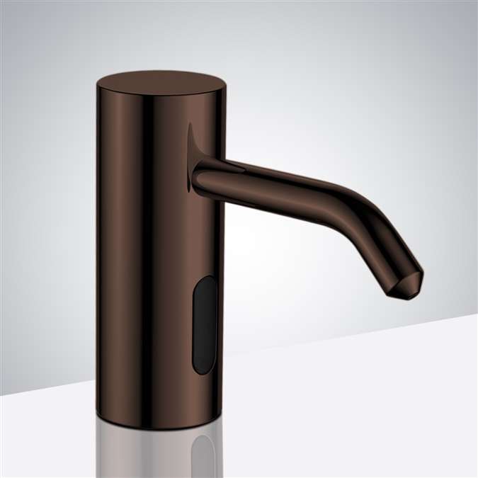 Romo Bathroom/ Kitchen Sink Brass Deck Mount Commercial Motion Sensor Liquid Soap Dispenser In Light Oil Rubbed Bronze Finish