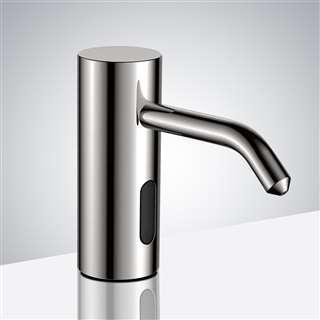 Wella Hotel Brass Deck Mount Brushed Nickel Commercial Motion Sensor Liquid Soap Dispenser
