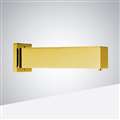 BathSelect Shiny Gold Finish Commercial Wall Mount Square Shaped Sensor Soap Dispenser