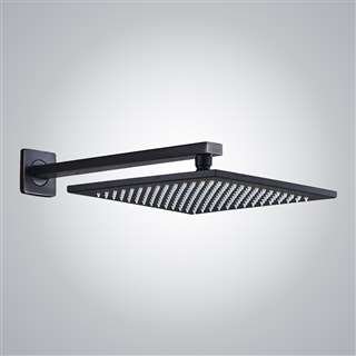 Hostelry Dark Oil Rubbed Bronze 16" Single Handle Square Showerhead – LED Color-Changing Rainfall Shower Head