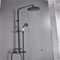 Allora Matte Black Finish Bathroom Shower Set