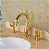 Gold-Finish-Swan-Single-Handle-Bathtub-Faucet-Mixer