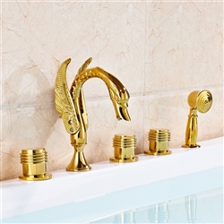 LaRochelle-Gold-Bathtub-Faucet-Mixer-With-Handheld-Shower
