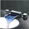 Regina Hospitality Waterfall LED Bathroom Sink Faucet Square