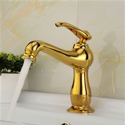 Montreuil Single Handle Gold Bathroom Sink Faucet