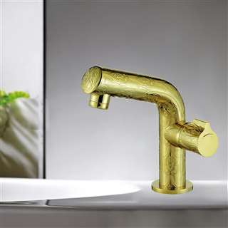 Golden-Deck-Mount-Single-Handle-Bathroom-Mixer-Faucet