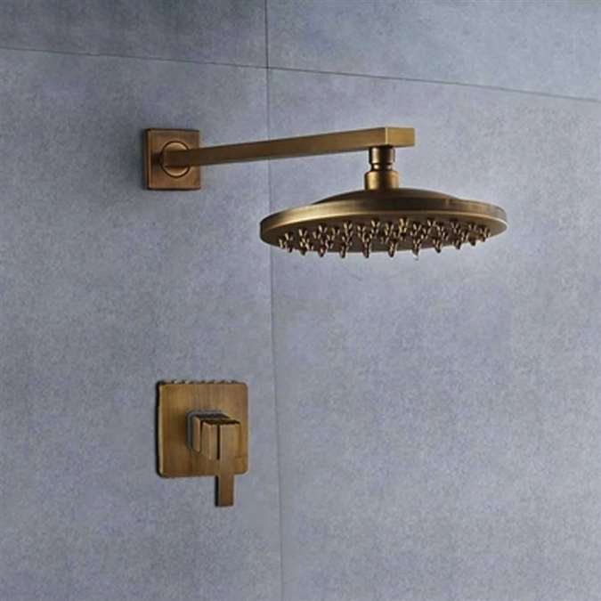 Hospitality BathSelect Ancient Round Antique Brass 8” Rainfall Wall Shower Head