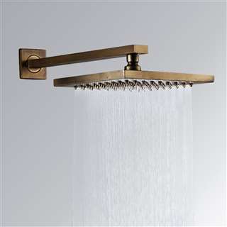 BathSelect Ancient Square Antique Brass 8” Rainfall Wall Shower Head