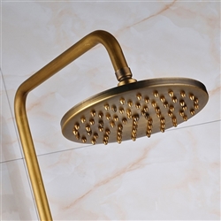 BathSelect Rotatable Antique Style Shower-Head 8" with Faucet & Hand Shower