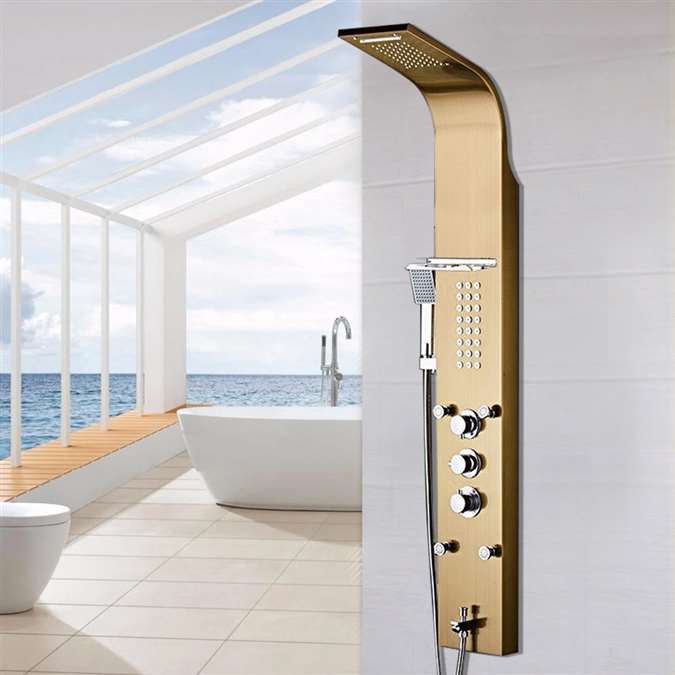 BathSelect Gold Multi-Function Rain Shower Thermostatic