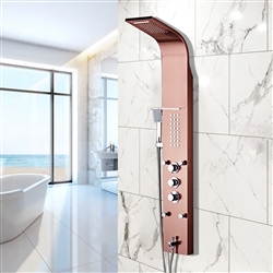 BathSelect Rose Gold Multi-Function Rain Shower Thermostatic